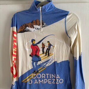 "CORTINA" Olympic Quarter Zip top by Neve Designs - wool/silk, size S